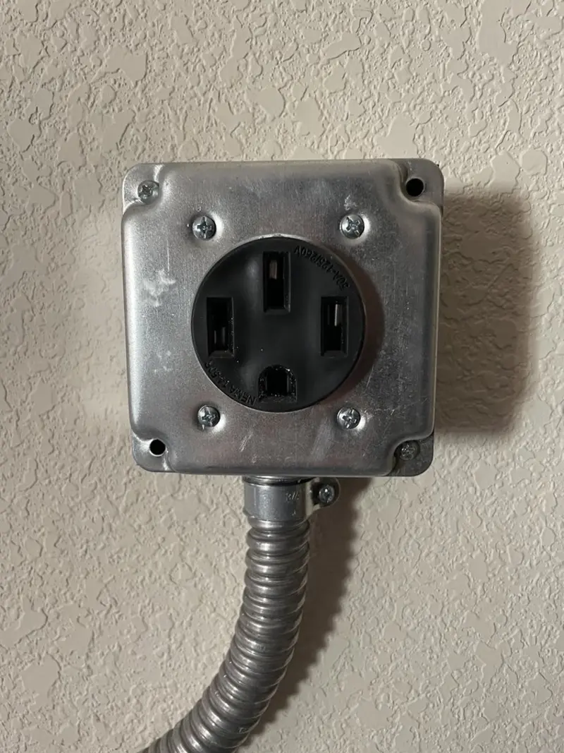 NEMA 14-50 outlet installed for Electrical Panel Upgrade in Tehachapi